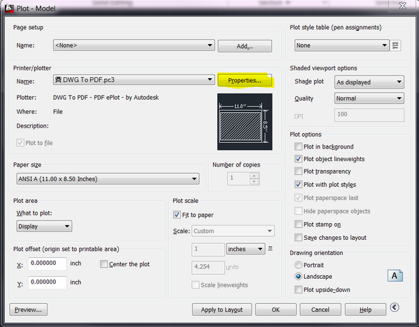 how to delete custom paper size in autocad